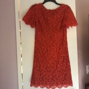 Dolce and Gabbana salmon lace dress